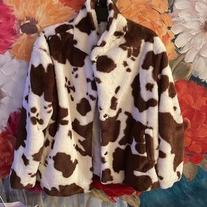 Cow print jacket